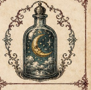 Crescent moon bottle