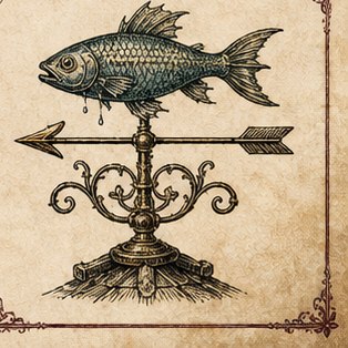 Fish-shaped weather vane