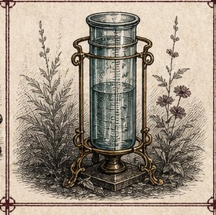 Ornate rain gauge